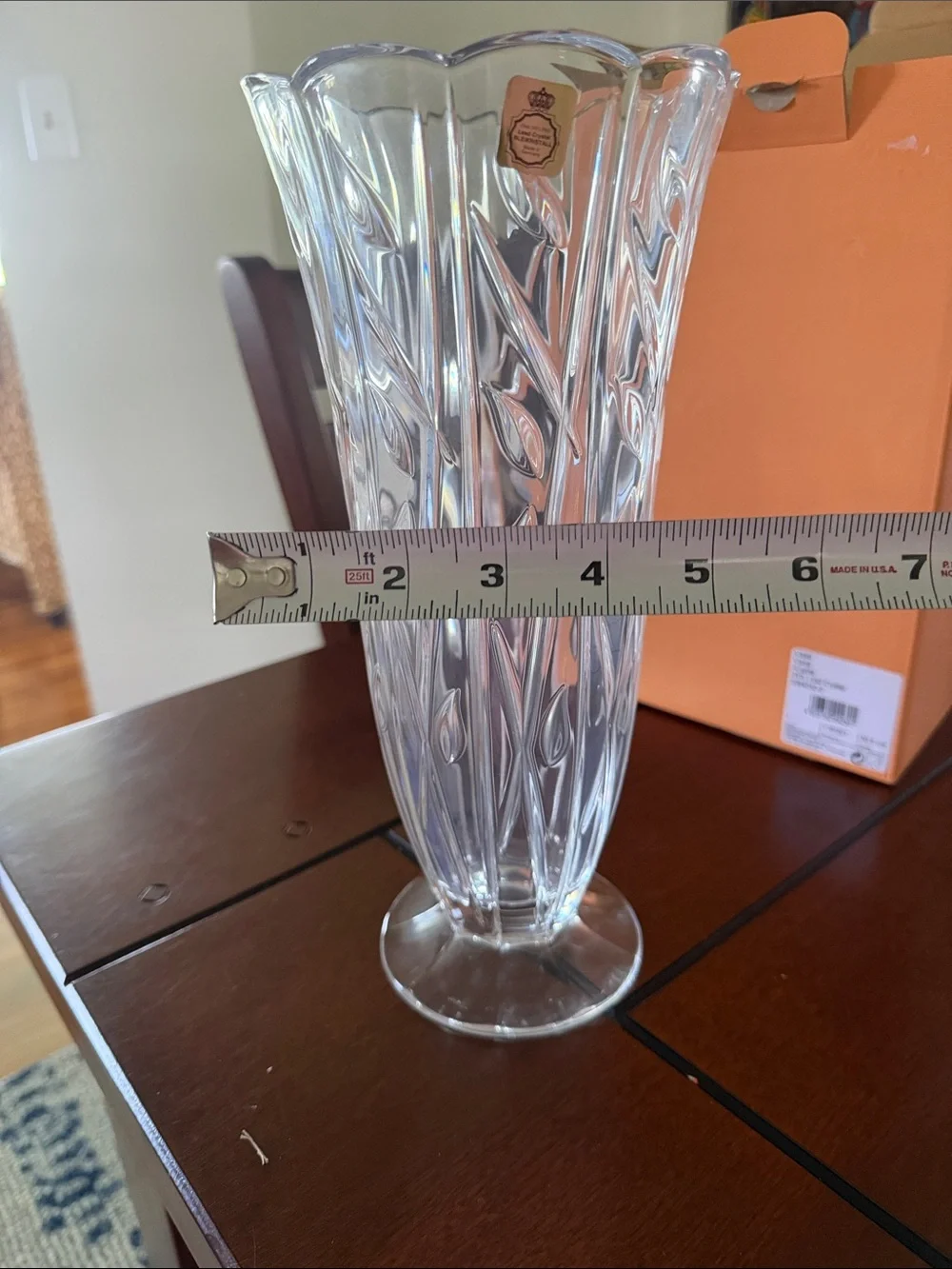 Amaris 24% Lead Crystal Vase, Germany Bleikristall 11 3/4
